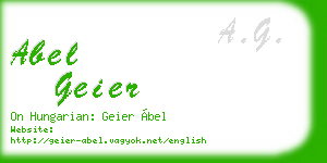 abel geier business card